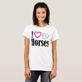 私は馬のTシャツを愛します Tシャツ (正面フル)