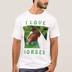 私は馬のTシャツを愛します Tシャツ