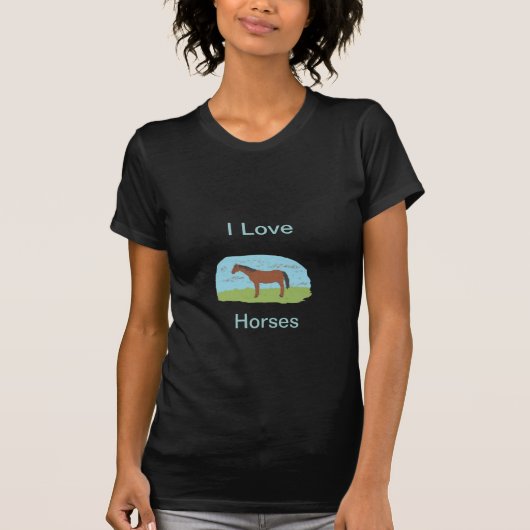 私は馬のTシャツを愛します Tシャツ (正面)