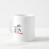 私は馬を愛します コーヒーマグカップ (正面左)