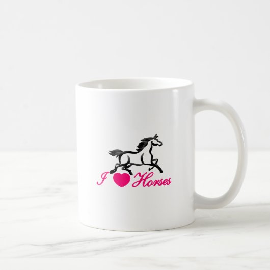 私は馬を愛します コーヒーマグカップ (右)