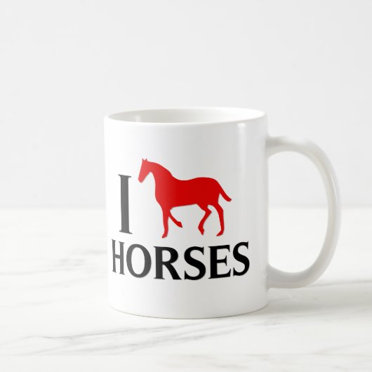 私は馬を愛します コーヒーマグカップ (右)