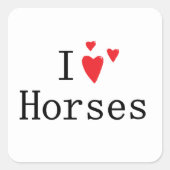 私は馬を愛します スクエアシール (正面)