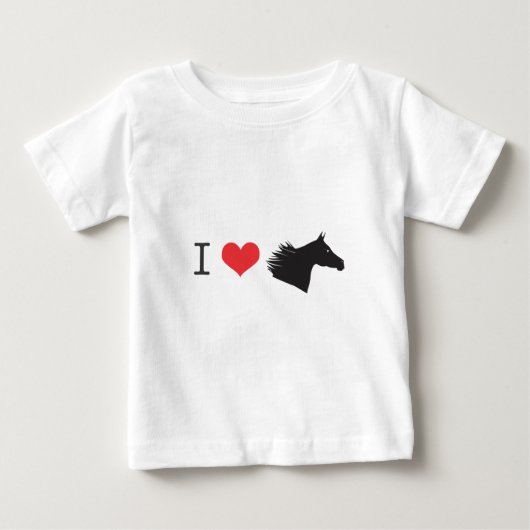 私は馬を愛します ベビーTシャツ (正面)