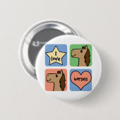 私は馬を愛します 缶バッジ (正面&裏面)