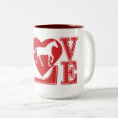 私は馬を愛し、馬を愛する ツートーンマグカップ (正面右)