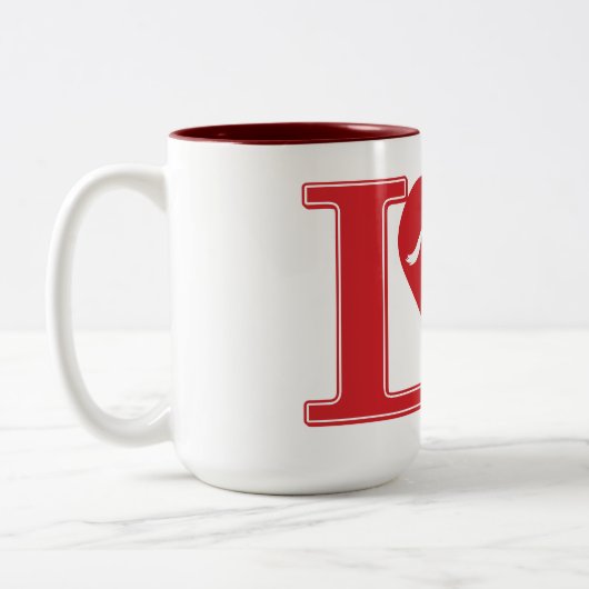 私は馬を愛し、馬を愛する ツートーンマグカップ (左)