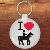 私は馬を組むのが大好きだ キーホルダー (正面)