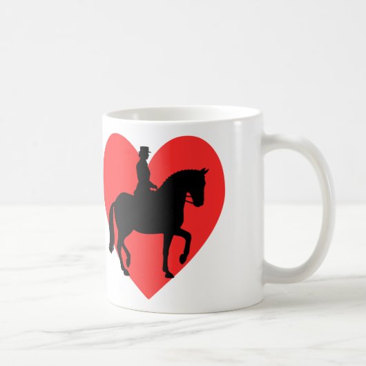 私は馬場馬術を愛します コーヒーマグカップ (右)