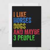 私は馬犬と多分3人が好きだ 招待状 (正面)