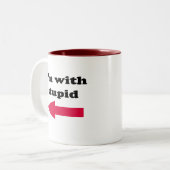 私は馬鹿だ ツートーンマグカップ (正面左)