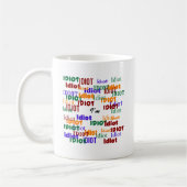 私は馬鹿によって囲まれます コーヒーマグカップ (左)