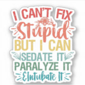 私は馬鹿を修正することはできないが、私はそれを確認することができおもしろいナース シール (正面)