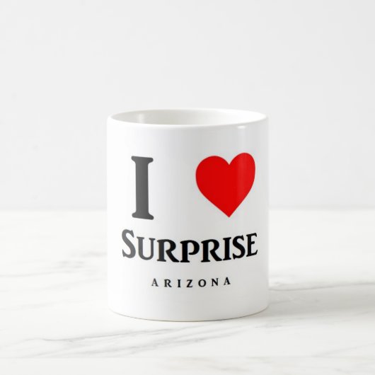 私は驚きを愛します コーヒーマグカップ (中央)