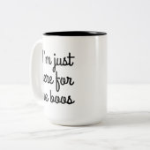 私は骨のためにここにいる ツートーンマグカップ (正面左)