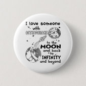 私は骨粗しょう症の人を愛する認識度 缶バッジ (正面)