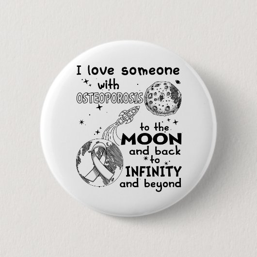 私は骨粗しょう症の人を愛する認識度 缶バッジ (正面)