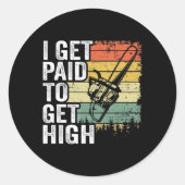 私は高いツリーの登山のジョークのツリーを取得するために支払われる ラウンドシール (正面)