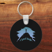 私は高おもしろいロック登山ユーモアのクライマープンを得る キーホルダー (正面)