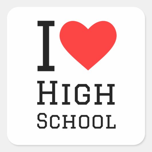 私は高校が大好きだ スクエアシール (正面)