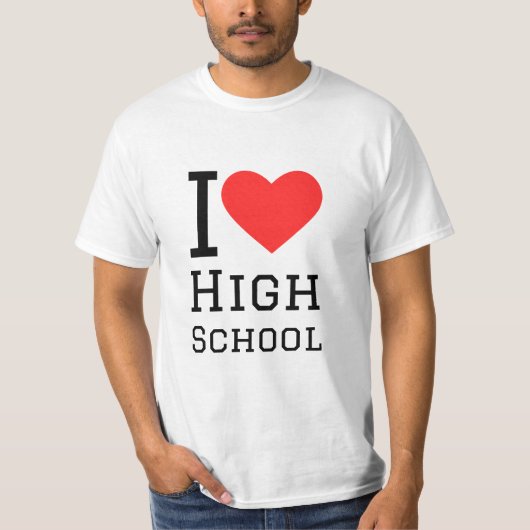 私は高校が大好きだ Tシャツ (正面)