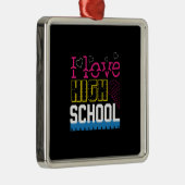 私は高校が大好き メタルオーナメント (右)