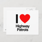 私は高速道路のパトロールが大好きだ ポストカード (正面/裏面)