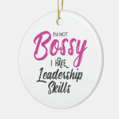 私は高飛車私持っていますリーダーシップの技術をではないです セラミックオーナメント (左)