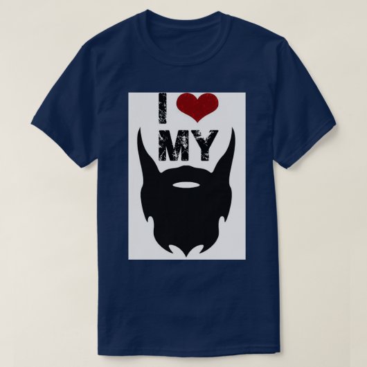 私は髭が大好きだ Tシャツ (デザイン正面)
