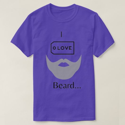 私は髭が大好き1 Tシャツ (デザイン正面)