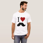 私は髭のTシャツを愛します Tシャツ (正面フル)