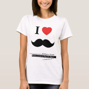 私は髭を愛します Tシャツ