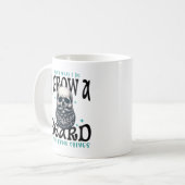 私は髭を生やしていてものを知っている コーヒーマグカップ (正面左)