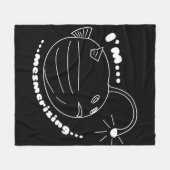 私は魅了している…ふぐ魚は実現した フリースブランケット (正面(横))