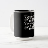 私は魔女ではなくあなたの妻の贈おもしろいり物 ツートーンマグカップ (正面左)
