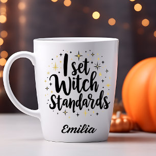 私は魔女の標準を設定おもしろいカスタムハロウィンマグ コーヒーマグカップ