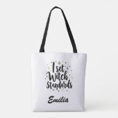 私は魔女の標準を設定カスタムしますハロウィントートバッグ トートバッグ (裏面)