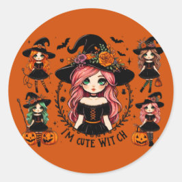 私は魔女シールが可愛い ラウンドシール