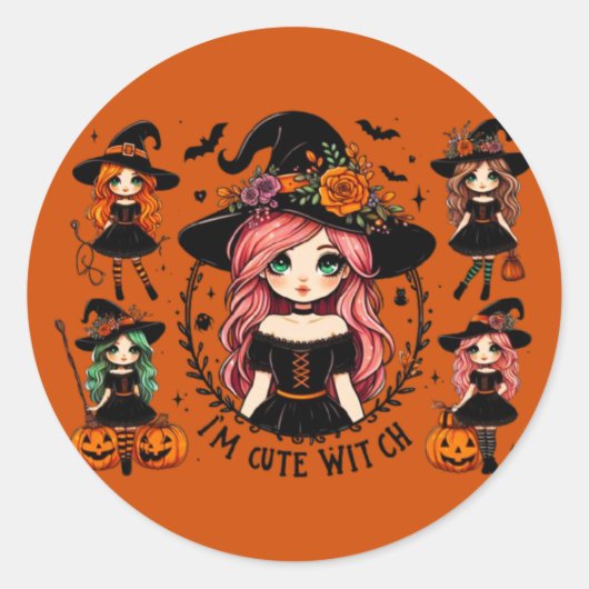 私は魔女シールが可愛い ラウンドシール (正面)