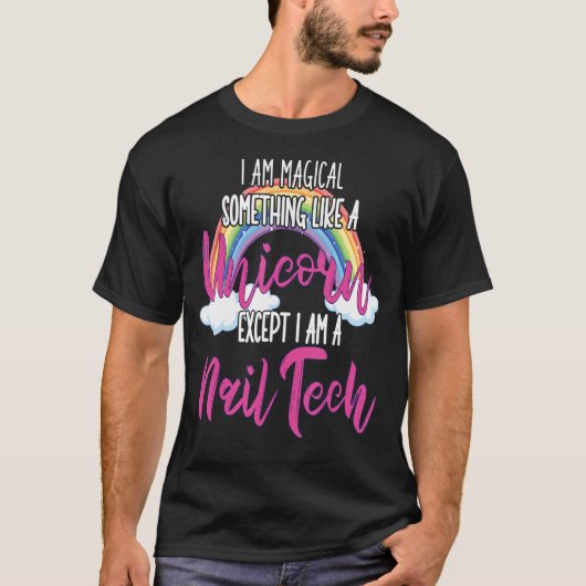 私は魔法の何かリカAユニコーン爪、 ネイル技術 Tシャツ (正面)