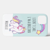 私は魔法気にのユニコーンではないパーソナライズされた Case-Mate iPhoneケース (裏面 (横))