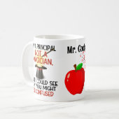 私は魔術師ではない校長おもしろいだパーソナライズされた コーヒーマグカップ (正面左)