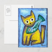 私は魚が大好きだ ポストカード (正面/裏面)