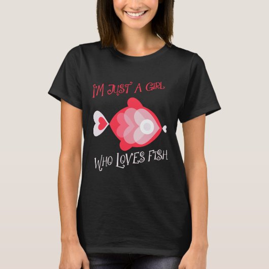 私は魚が大好きな女の子 Tシャツ (正面)