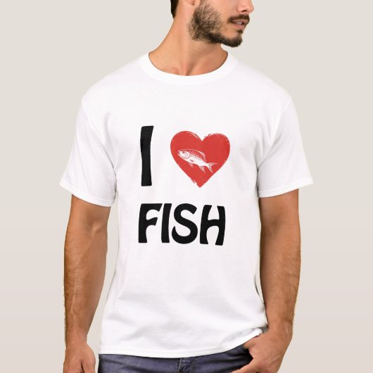 私は魚が大好き Tシャツ (正面)