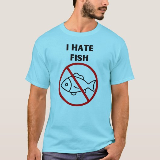 私は魚が嫌いだ Tシャツ (正面)