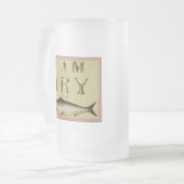 私は魚として乾燥しています フロストグラスビールジョッキ (正面左)