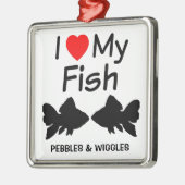 私は魚のシルエットが大好き メタルオーナメント (左)