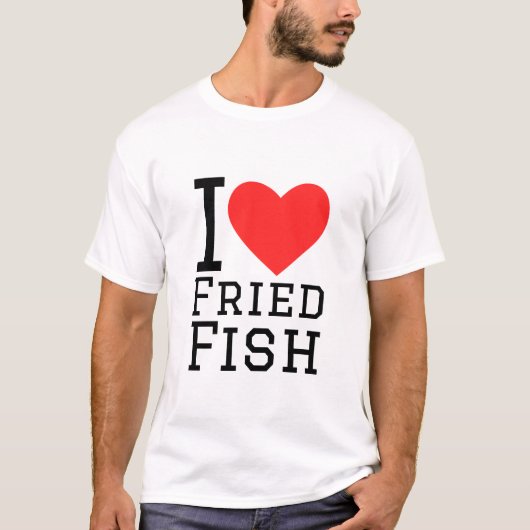 私は魚のフライが大好きだ Tシャツ (正面)