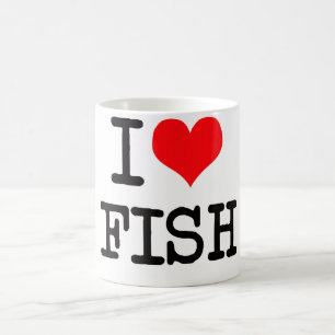 私は魚のマグを愛します コーヒーマグカップ